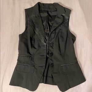 Black blazer vest